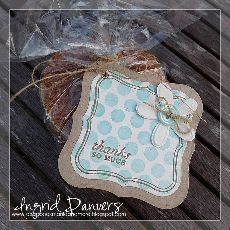 Cardstock: Rustic White<br />
Stamps: Polka Dot Basics II, Vintage Labels, Mixed Messages<br />...