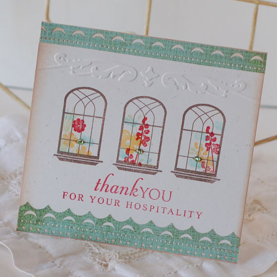 Stamps:  Home Made, Life (flowers), Forest Friends (flowers)<br />
Ink:  Dark Chocolate, Spring...