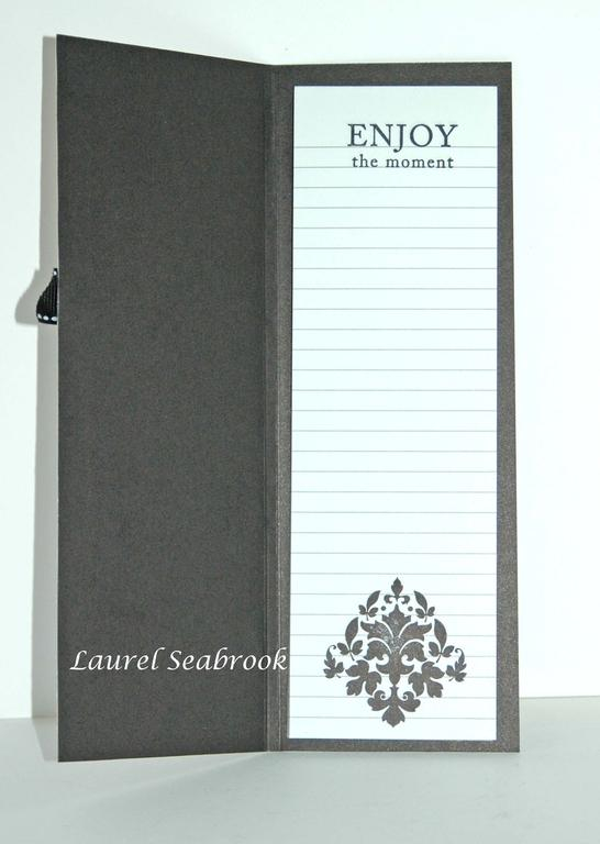 Inside of the notepad - all pages are stamped.