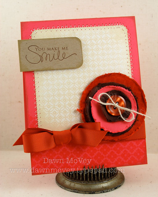 Paper: berry sorbet, terracotta tile, dark chocolate, vintage cream, kraft<br />
Stamps:...