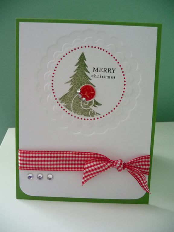 Ornament stamped, punched, and then covered with Glossy Accents.