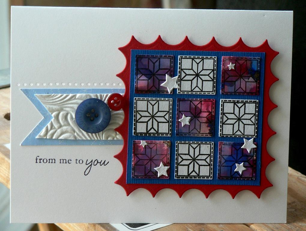 For an Operation Write Home blog hop, squares made of polished stone.