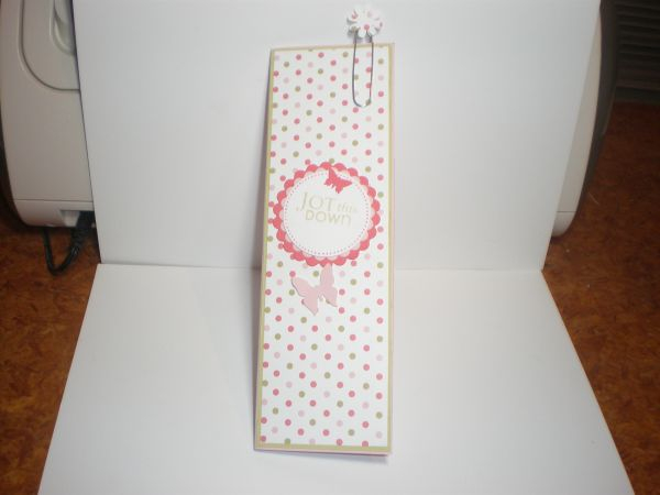 Altered Note pad....using Sweet Blush card stock as the base and Polka Dot Parade patterned...