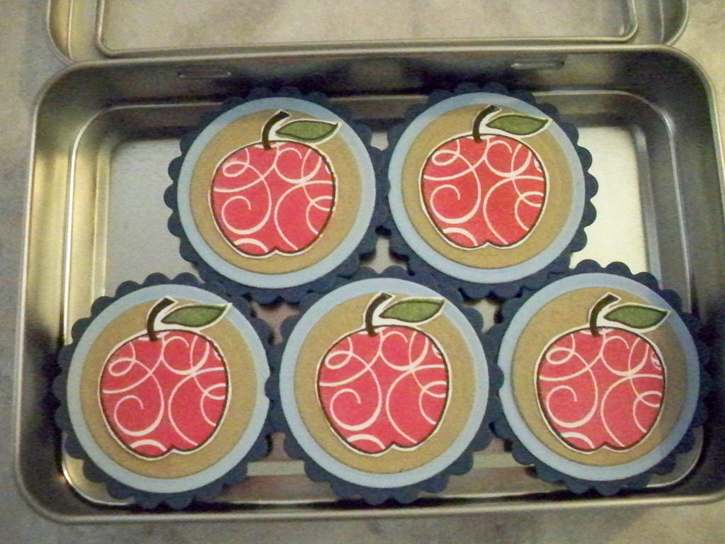 I love making practical gifts for Christmas.  I made some magnets using Teacher&#039;s Apple.