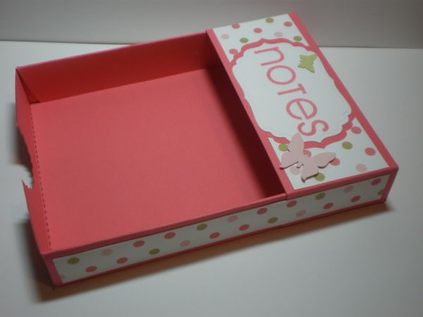 A picture of the Desk Top Organizer.  All three of these pieces uses a Martha butterfly punch...