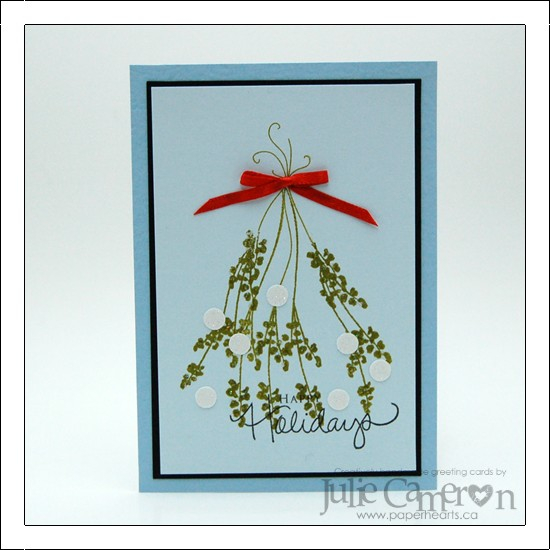 I created the mistle toe using the balloon strings from Everyday Button Bits and the wildflowers...