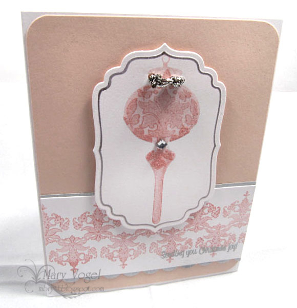 Vintage Ornament and Damask...die is Labels 4...all paper and ink from PTI