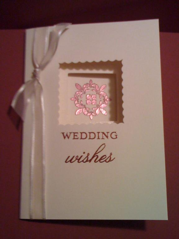 Tri-fold Wedding Card for a friend<br />
Stamps: Giga Guidelines, Background Text Style I, Mega...