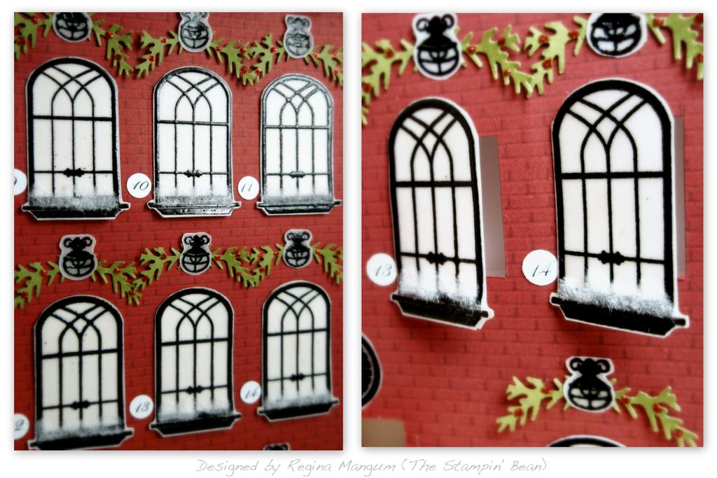 Each window/door opens into a little box inside the houses, and each frame had to be hand cut...