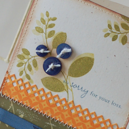 Stamps:  Blooming Button Bits, Background Basics: Diamonds<br />
Ink:  Orange Zest, Spring...