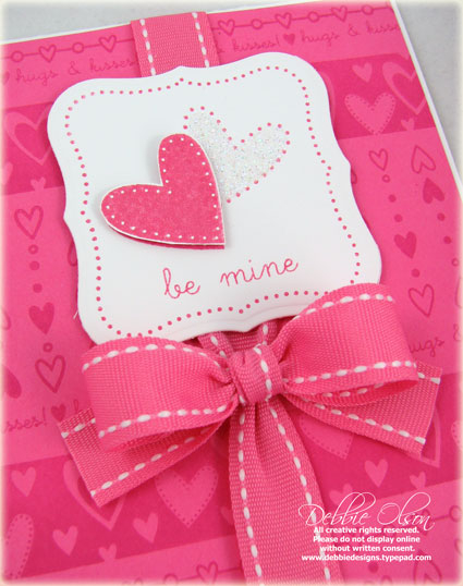 Be Mine Valentine Detail<br />
Stamps: Simple Valentine, Vintage Labels<br />
Cardstock:...