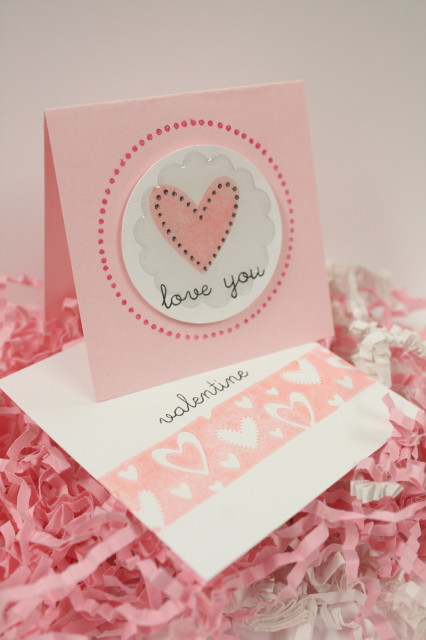 Stamps:  Simple Valentine, Borders and Corners:  Circles<br />
Ink:  Raspberry Fizz, Sweet...