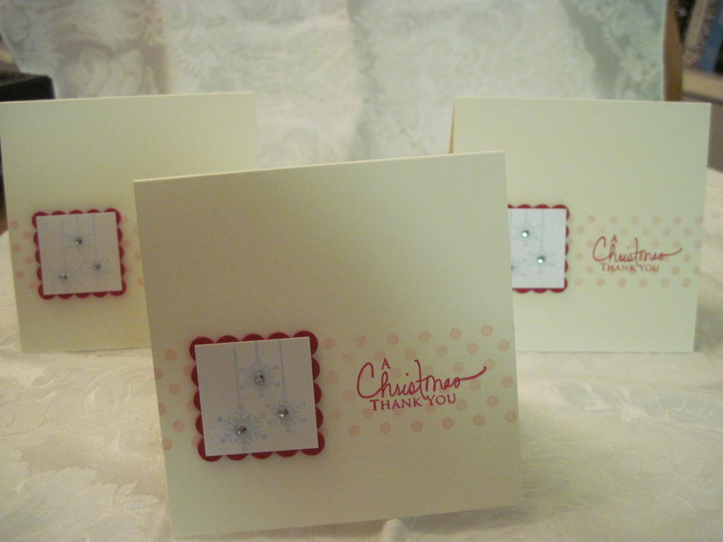 Christmas Thank You cards for my volunteers.