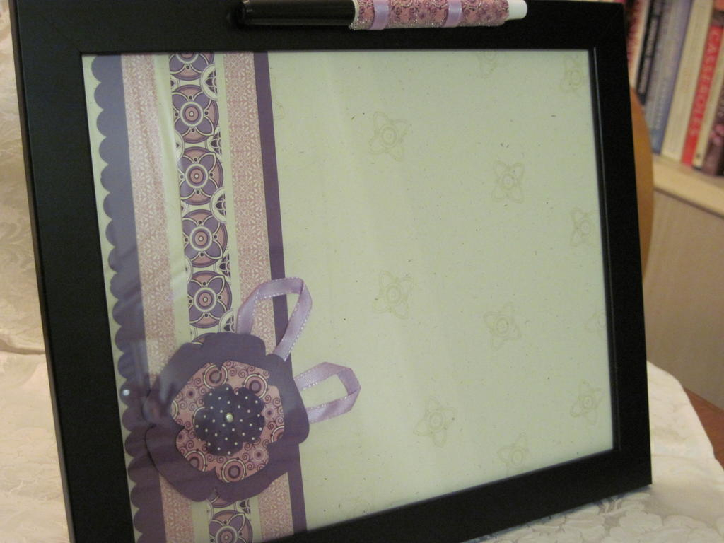 Dry erase board with Guidelines paper