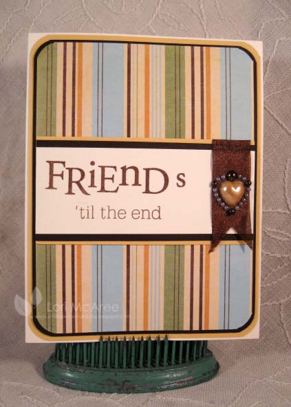 Supplies:<br />
Stamps: Papertrey Friends &#039;til the end<br />
Paper: Gina K Pure Luxury...