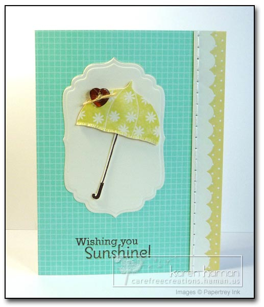 All supplies Papertrey Ink unless otherwise noted.<br />
Stamps: Scattered Showers;<br />
Ink:...