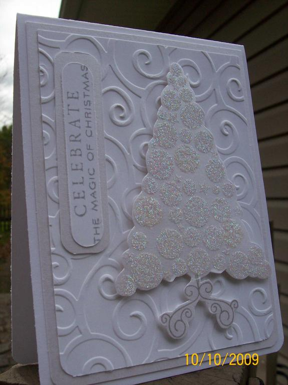 Stamps:  Tree Trimming Trio<br />
Ink:  SU Going Gray<br />
Paper:  PTI white