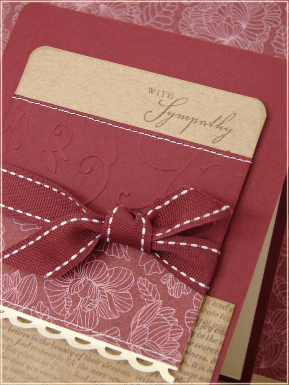 Text Style II has been overstamped with Damask Designs.  Sentiment from Out on a Limb...