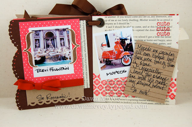 Paper: kraft, vintage cream, dark chocolate, bitty dot basics, vintage book print<br />
Stamps:...
