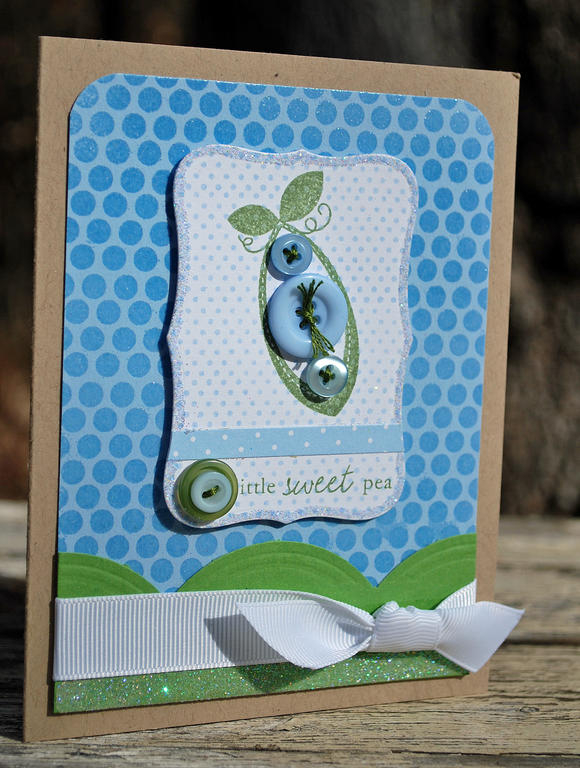 Stamps - Baby Button Bits, Polka Dot Basics II<br />
Ink - Spring Rain, New Leaf, Versamark<br...