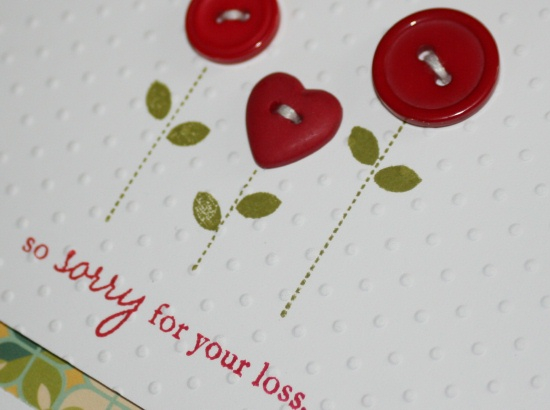 So sorry card - close-up