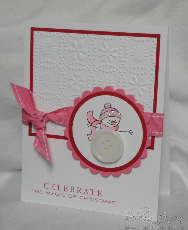 I combined the snowman from Holiday Button Bits with a sentiment from Tree Trimming Trio.  The...