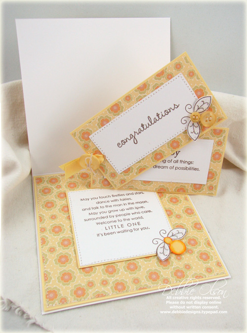 Stamps: Inside and Out: Baby; Baby Button Bits<br />
Cardstock: Stampers Select White, Lemon...