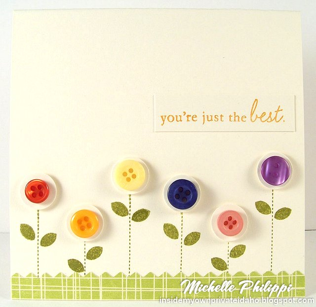 You&#039;re just the best:  Featuring Blooming Button Bits, Vintage Cream CS, Orange Zest &amp;...