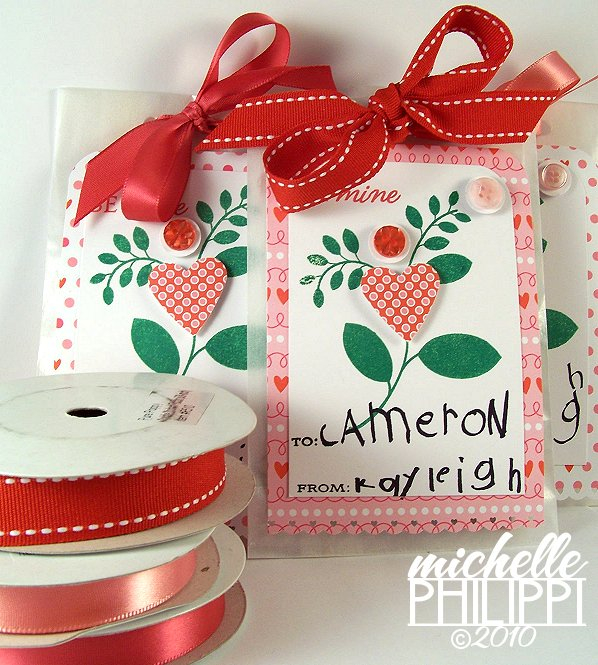 Classroom Valentines.  I made these for my daughter&#039;s kindergarten class...for her to give...
