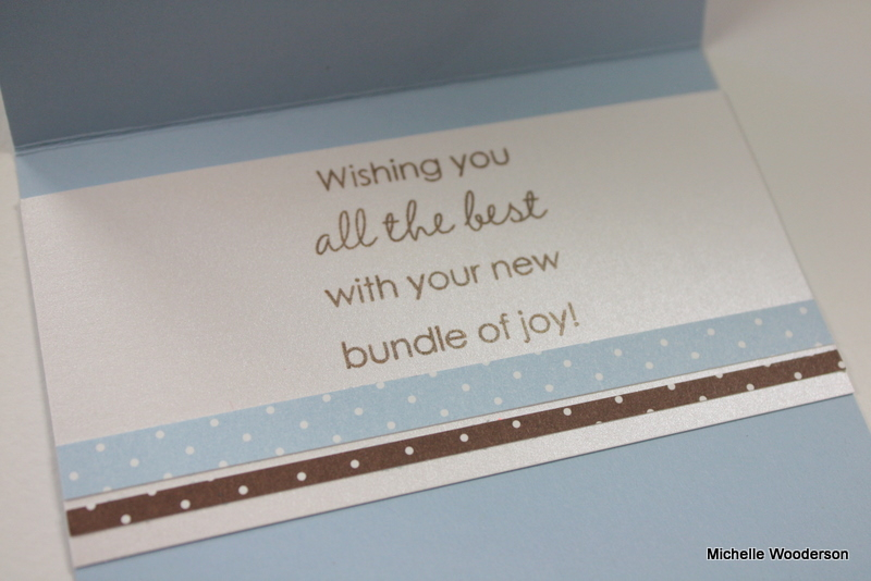 Stamps:  Baby Button Bits, Inside &amp; Out: Baby<br />
Ink:  Spring Rain, Dark Chocolate<br />...