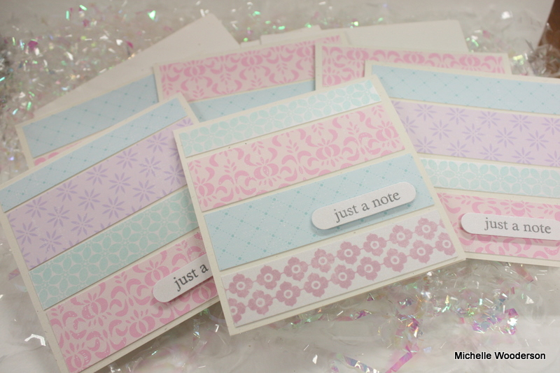 Stamps:  Daily Designs &amp; Sentiments, Background Basics:  Petal Power<br />
Ink:  Various...