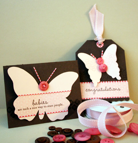 Papertrey Ink:<br />
Stamps: Inside &amp; Out: Baby, Background Basics: Petal Power<br />
Ink:...