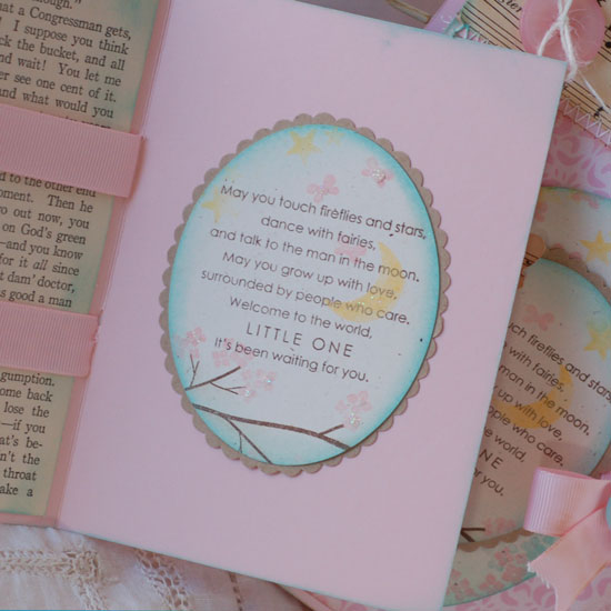 Stamps:  Inside and Out: Baby, Out on a Limb,Butterfly Kisses<br />
Ink:  Dark Chocolate, Aqua...