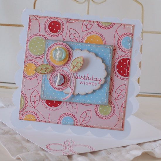 Stamps:  Baby Button Bits, Mega Mixed Messages<br />
Ink:  Pure Poppy<br />
Cardstock:...