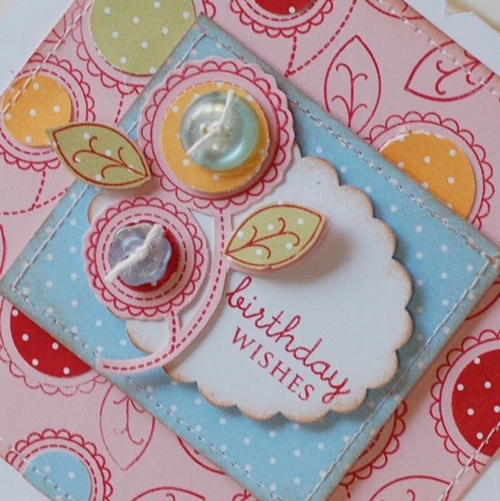 Stamps:  Baby Button Bits, Mega Mixed Messages<br />
Ink:  Pure Poppy<br />
Cardstock:...