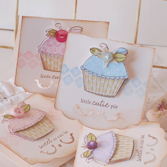 Stamps:  Baby Button Bits, Background Basics: Petal Power<br />
Ink:  Dark Chocolate, Sweet...