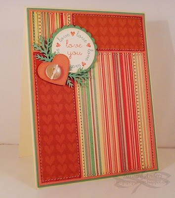 Card using Simple Valentine and MME Be Loved paper.