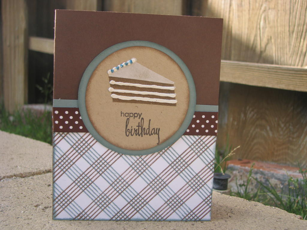 Birthday Cake<br />
Stamps: Piece of Cake, Background Basics: Retro <br />
Ink: ocean tides,...