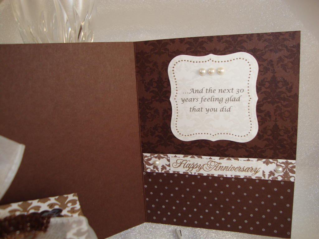 Cathy Weber 30th Anniversary Damask Design Card (inside)