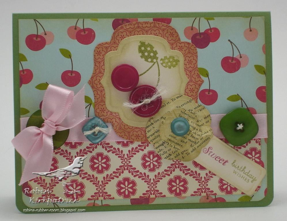This card was made using the CPS150 sketch, Everyday Button Bits and October Afternoon Cherry...