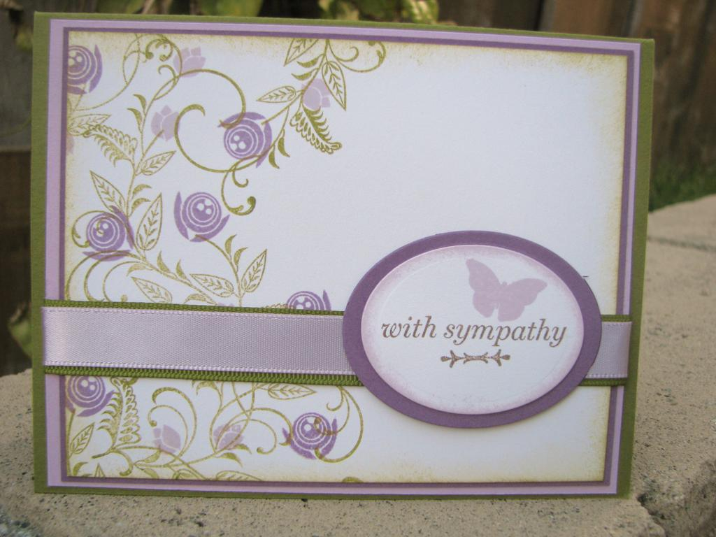 Stamps: with sympathy, 2008 anniversary set-PTI<br />
Ink:dark chocolate,Ripe Avocado,plum...