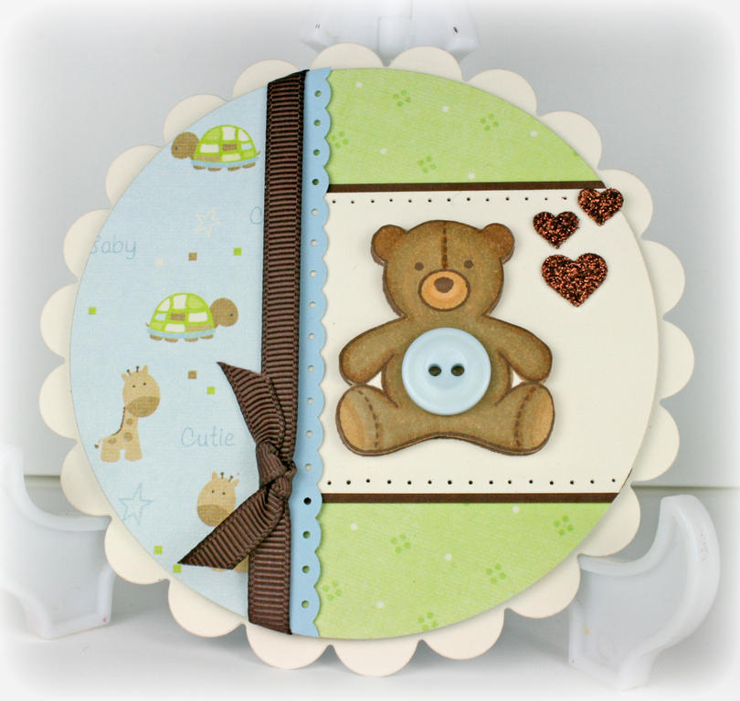 I included 3 of these cards in the bouquet.<br />
<br />
Stamps:  Baby Button Bits (PTI), Ink:...