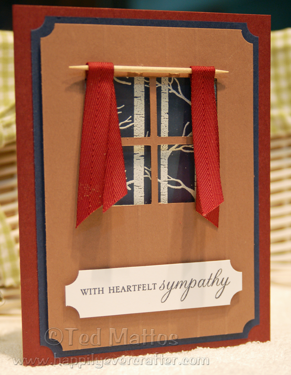 Stamps: Through the Trees (PTI); Paper:Bravo Burgundy, Not Quite Navy, Close to Cocoa, Whisper...