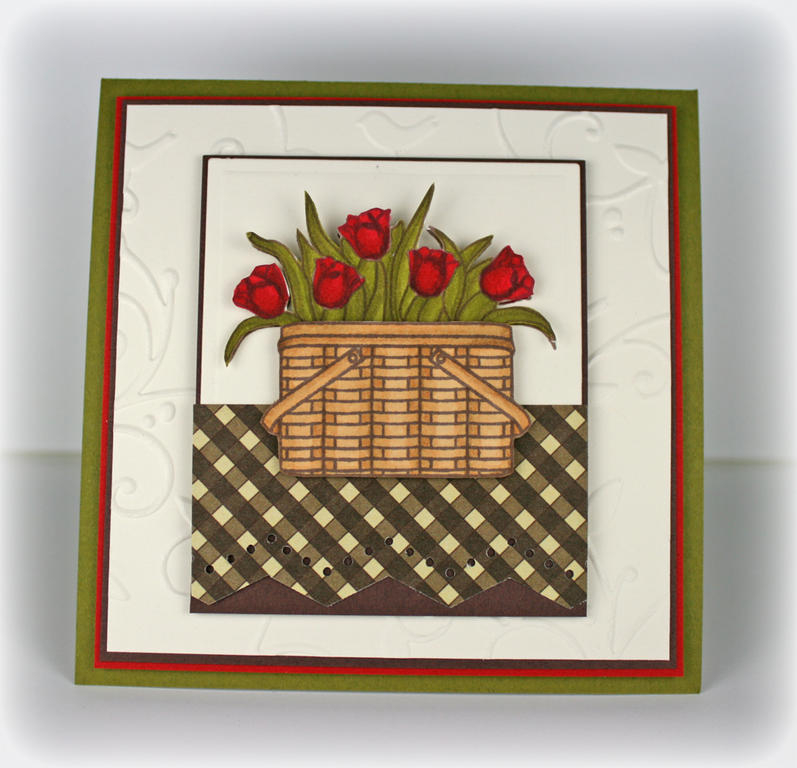 Stamps:  Vintage Picnic (PTI), Ink:  Cocoa Momento, Paper:  Vintage Cream, Ripe Avocado, Pure...