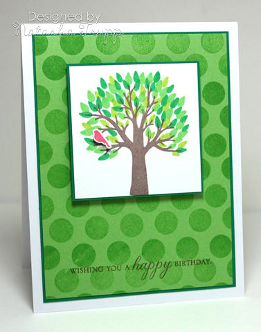 I used the brush tip end of 3 different Copic markers to make a leaf design.