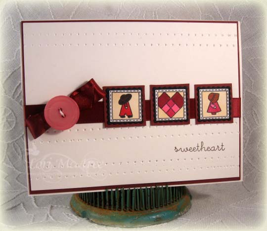 Supplies:<br />
Stamps: Papertrey Quilter&#039;s Sampler Additions and Simple Valentine<br />...