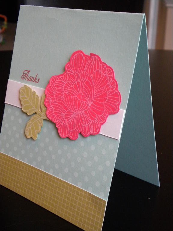 color combo challenge! DEBBIE<br />
aqua mist, spring moss, berry sorbet, fresh snow