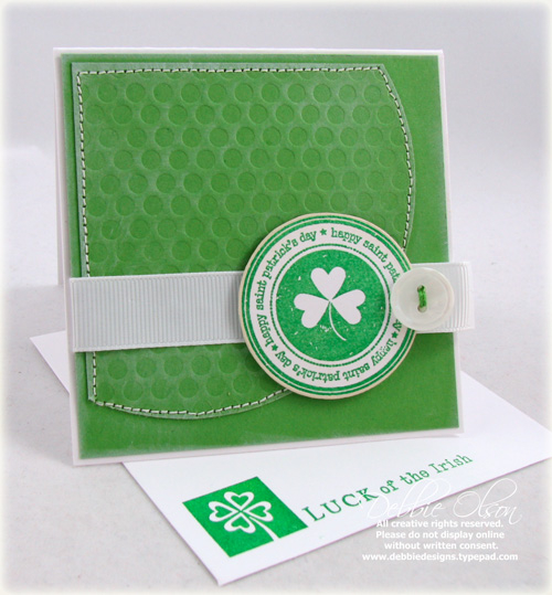 Luck of the Irish<br />
Stamps: Luck of the Irish; Sign Language<br />
Cardstock: New Leaf,...
