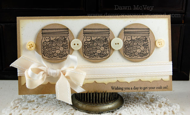 Paper: kraft, vintage cream<br />
Stamps: Studio Style<br />
Ink: Palette noir, vintage touch...