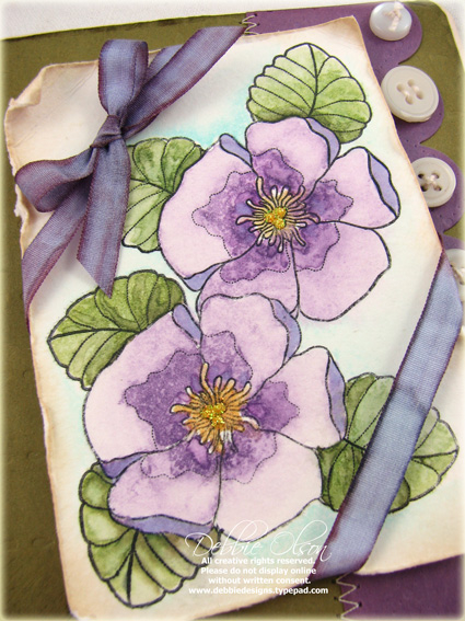 Vintage Violets Detail